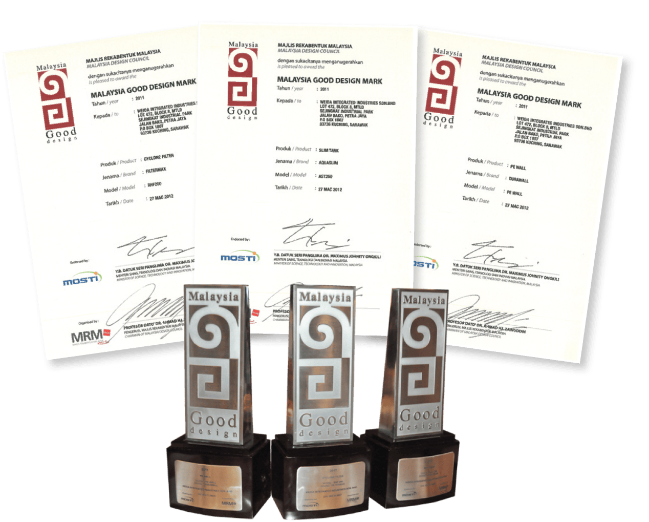 Accolades & Accreditations in Infrastructure Products-1